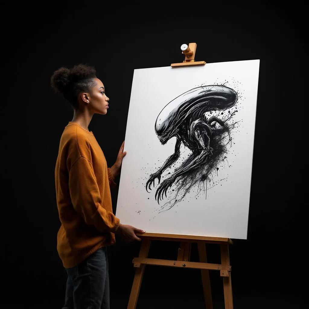 Art Print Alien Ink
