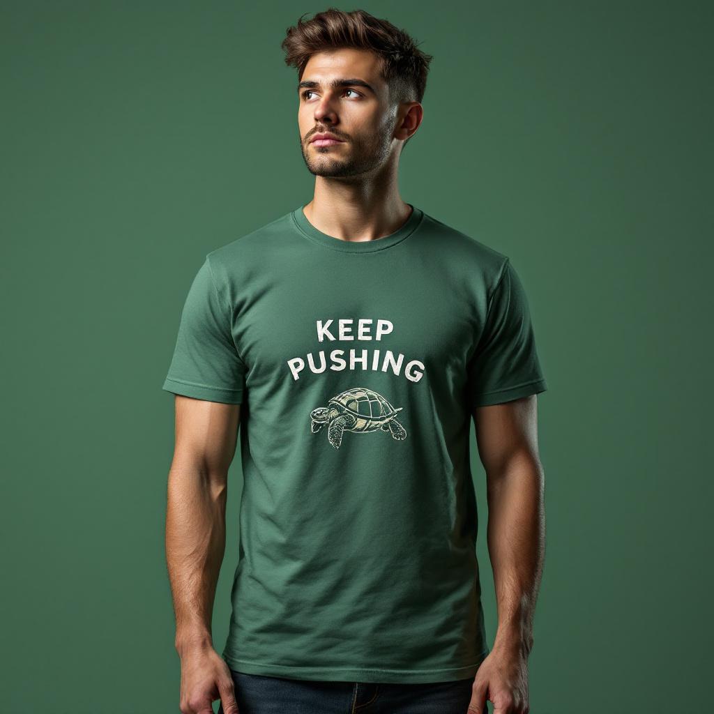 T-shirt Keeppushing Tortue - Collection Motivation Exclusive | 