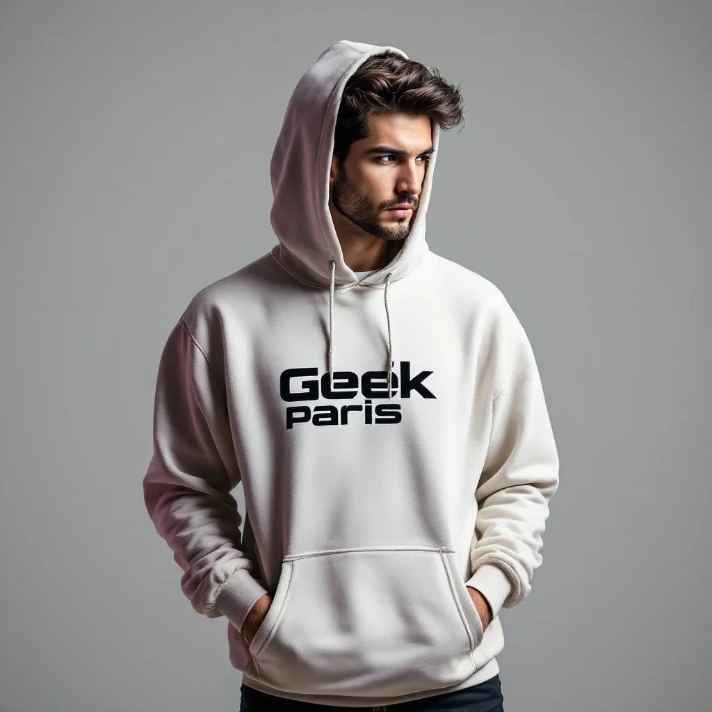 Sweat Capuche Geek Paris - Vue principale