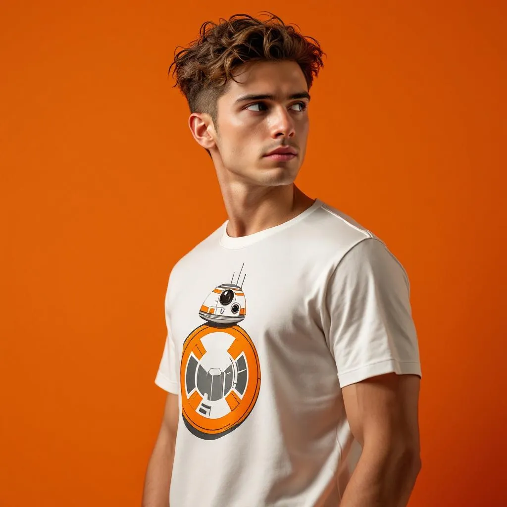 Tee-shirt Headshot BB8 - Collection Star Wars Exclusive |  - Design headshot otaku premium