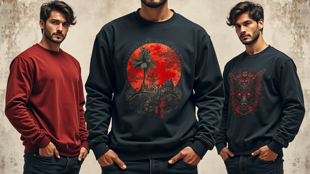 Qualité sweat-shirts crewneck otaku